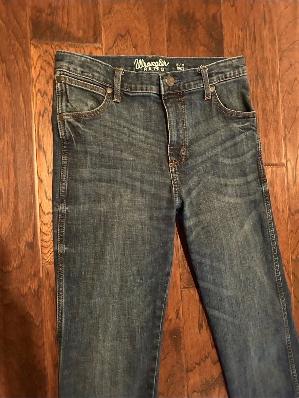 Wrangler Retro Slim Boot Dark Blue Jeans